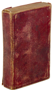 1861 Welsh New Testament pocket size with flap closure, American Bible Society