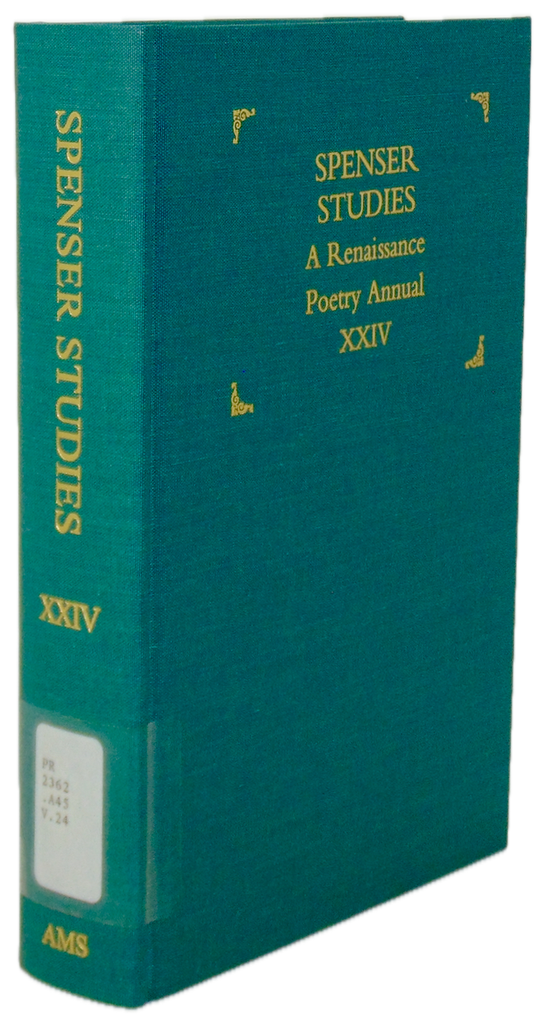 Spenser Studies: A Renaissance Poetry Annual XXIV