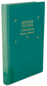 Spenser Studies: A Renaissance Poetry Annual X