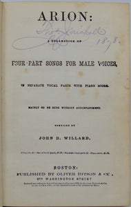 Arion: A Collection of Four-Part Songs for Male Voices (1862)