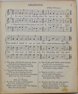 UNITARIAN Hymns and Tunes for Vestry and Conference Meetings (1861)
