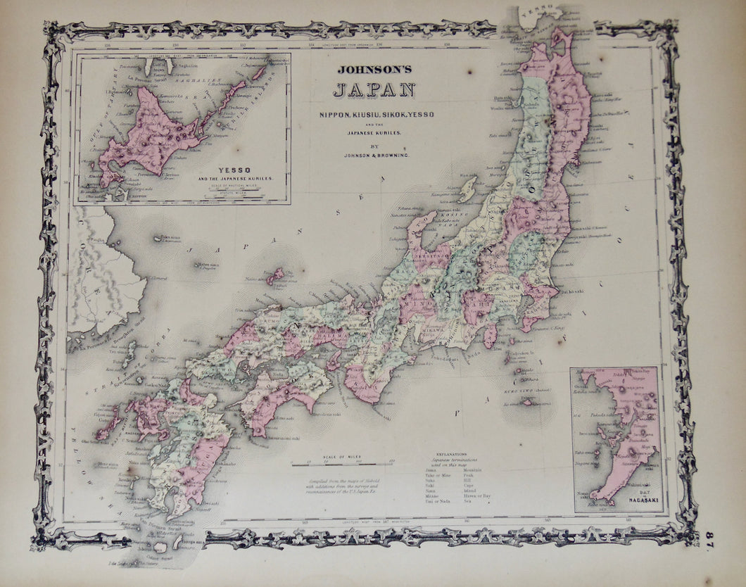 [MAP] Johnson's Japan: Nippon, Kiusiu, Sikik, Yesso and the Japanese Kuriles
