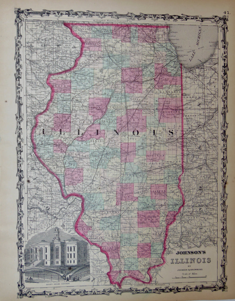 [MAP] Johnson's Illinois (c. 1860)
