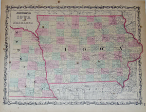 [MAP] Johnson's Iowa and Nebraska (c. 1860)