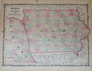 [MAP] Johnson's Iowa and Nebraska (c. 1860)