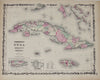 [MAP] Johnson's Cuba, Jamaica and Porto Rico (c. 1861)