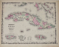 [MAP] Johnson's Cuba, Jamaica and Porto Rico (c. 1861)