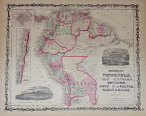 [MAP] Johnson's Venezuela, New Granada, Ecuador, Peru & Bolivia, Chile & Guiana