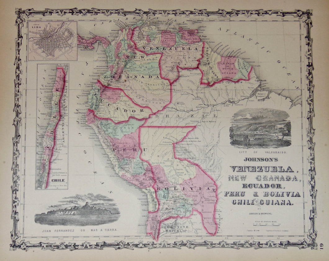 [MAP] Johnson's Venezuela, New Granada, Ecuador, Peru & Bolivia, Chile & Guiana