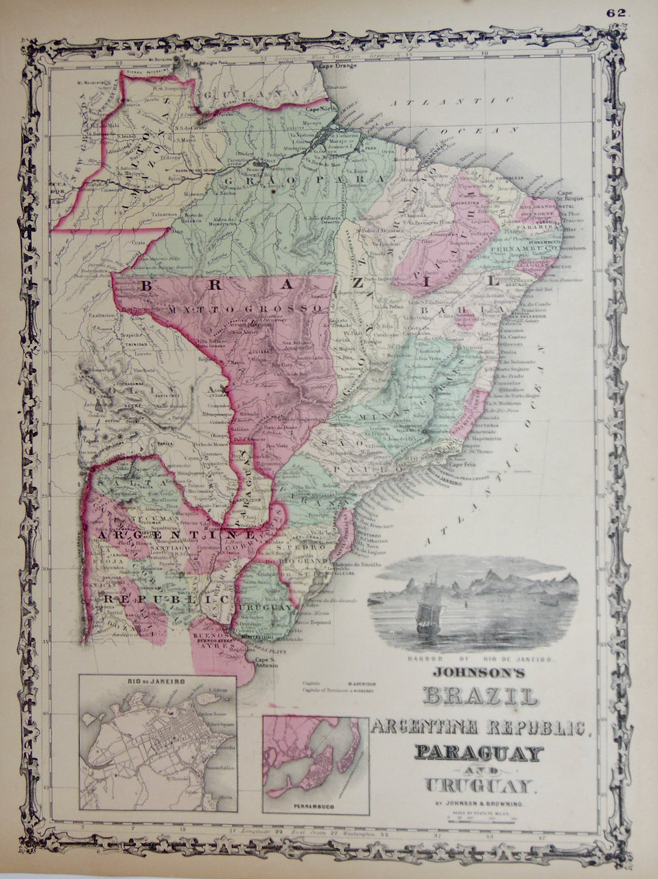 [MAP] Johnson's Brazil, Argentine Republic, Paraguay and Uruguay