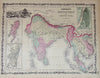 [MAP] Johnson's Hindostan or British India (c. 1861)