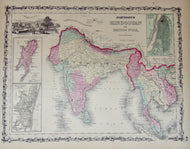 [MAP] Johnson's Hindostan or British India (c. 1861)