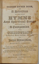 Load image into Gallery viewer, A Pocket Hymn Book, John Hamilton 1829 Harrisburg, PA