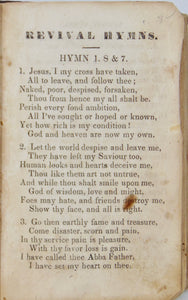 Revival Hymns designed to be used in Prayer Meetings 1840 Christian Adventist