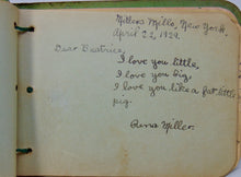 Load image into Gallery viewer, 1929 Autograph Book, Beatrice O&#39;Rourke of Miller&#39;s Mills, New York