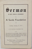 Radio Priest Charles Coughlin 1932 Sermon: A Sandy Foundation