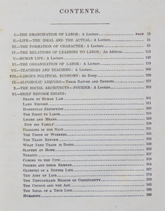Horace Greeley.  Hints towards Reforms 1853 Temperance, Abolition of Slavery