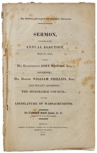 The Sabbath a Permanent and Benevolent Institution 1818 Election Sermon