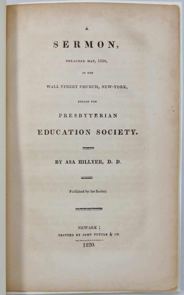 Presbyterian Sermon, Converting the World will usher in the Millennium 1820