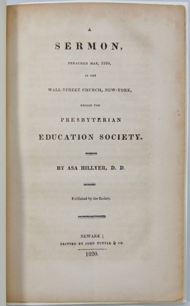 Presbyterian Sermon, Converting the World will usher in the Millennium 1820