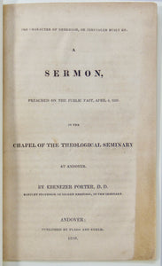 1816 Ebenezer Porter, Great Sin of the US, Sabbath Profanation by Sunday Mails