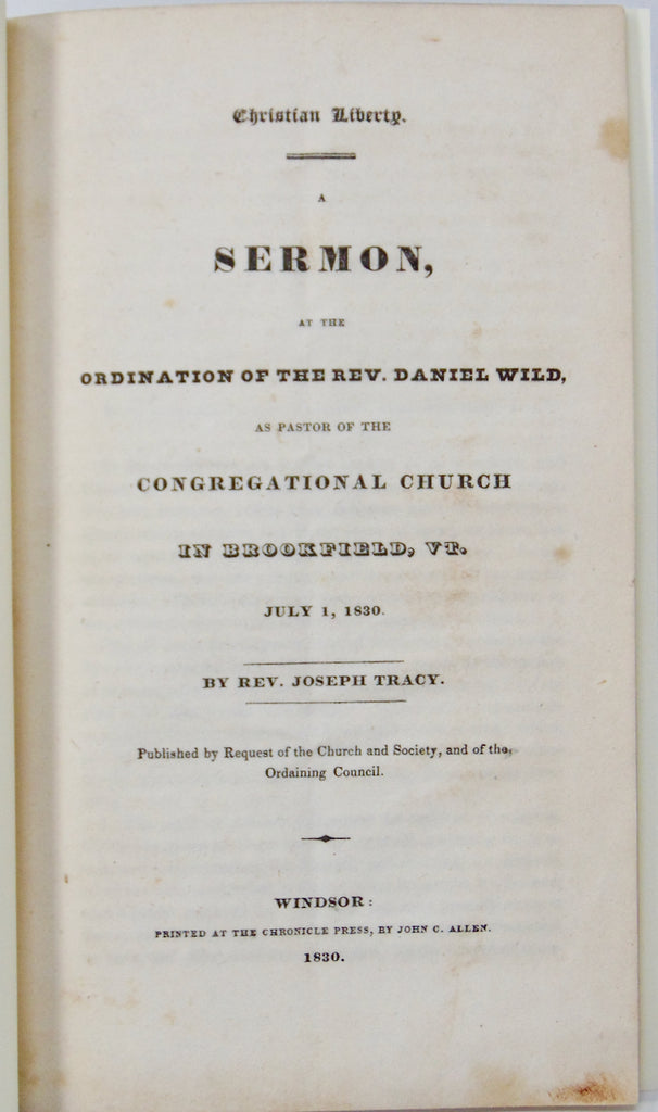 1830 Christian Liberty, Sermon on Galatian 5:1