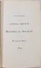 Collections of Cayuga County Historical Society Numbers One to Twelve, 1879-1906