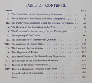 The Revolutionary Movement in Pennsylvania, 1760-1776