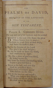 Watts, I. The Psalms of David Imitated in the Language of the New-Testament 1803