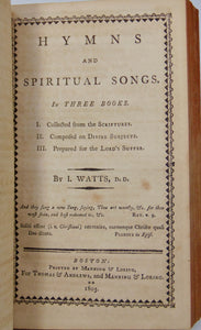 Watts, I. The Psalms of David Imitated in the Language of the New-Testament 1803