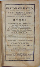 Load image into Gallery viewer, 1811 Watts. Psalms of David &amp; Hymns, Dedham, MA with hymns by Henry Mann