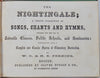 1860 The Nightingale, Songs & Hymns, early printing of "Dixie Land"
