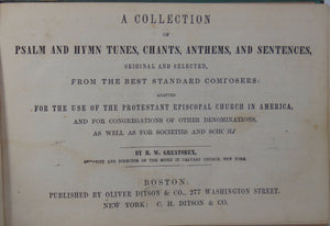 Greatorex. A Collection of Psalm and Hymn Tunes, Chants, Anthems, &c. 1851