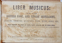 Load image into Gallery viewer, Woodbury. The Liber Musicus or New York Anthem Book, and Choirs&#39; Miscellany 1851