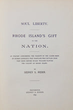 Load image into Gallery viewer, Soul Liberty : Rhode Island&#39;s Gift to the Nation