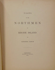 Visits of the Northmen to Rhode Island 1877 Historical Tract No. 2