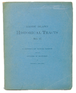 A Defence of Samuel Gorton and of the Settlers of Shawomet, Rhode Island