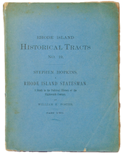 Load image into Gallery viewer, Stephen Hopkins.  A Rhode Island Statesman. Political History of 18th Century