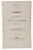 Religious Liberty, 1828 Massachusetts Fast Day Sermon
