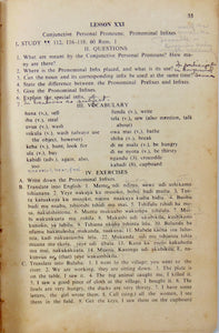 Exercise Book on Buluba-Lulua Grammar, RARE 1941 Missionary Press