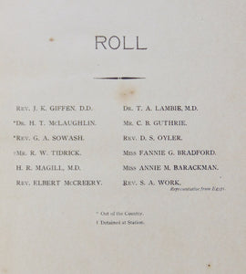 Minutes of the Sudan Missionary Association, 1911-1920