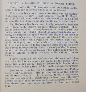 Minutes of the Sudan Missionary Association, 1911-1920