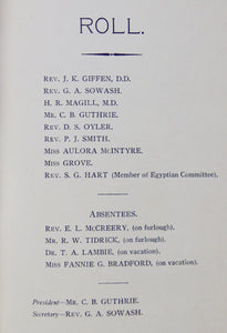 Minutes of the Sudan Missionary Association, 1911-1920