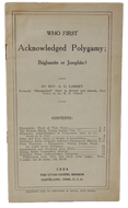 Who first Acknowledged MORMON Polygamy; Brighamite or Josephite?