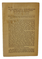 Necessity of a Reorganization of the Church of Jesus Christ of Latter Day Saints