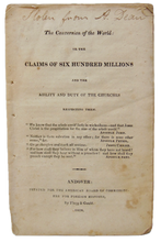 Load image into Gallery viewer, The Claims of Six Hundred Millions 1818 Missionary Sermon