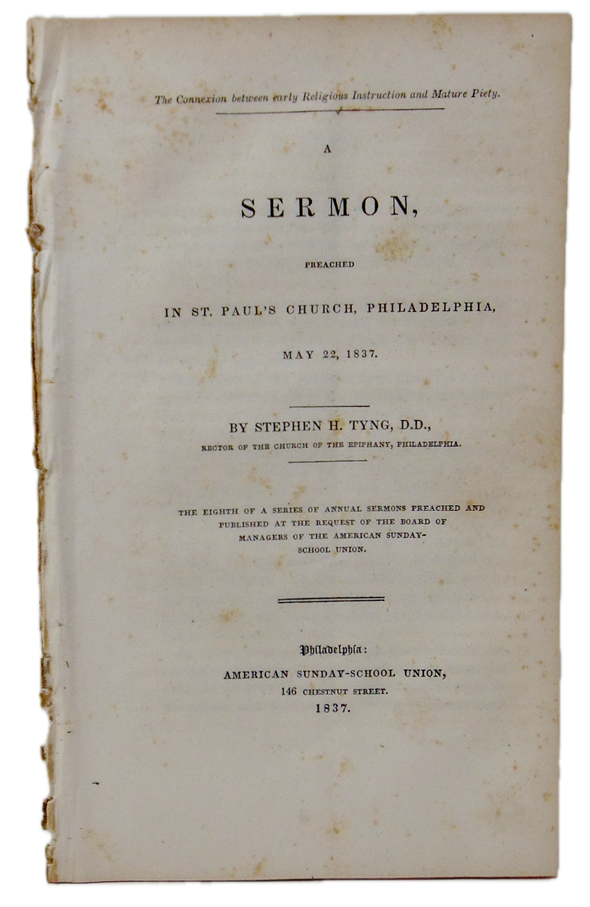 The Connexion between early Religious Instruction and Mature Piety (1837)