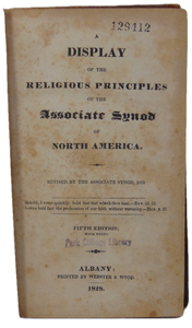 A Display of the Religious Principles of the Associate Synod North America 1815