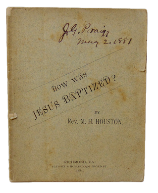 1881 The Bible Proves Jesus was Baptized by Sprinkling