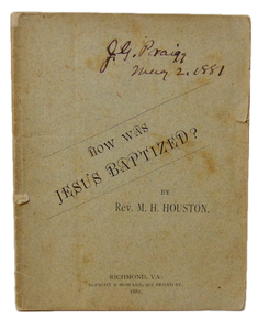 1881 The Bible Proves Jesus was Baptized by Sprinkling